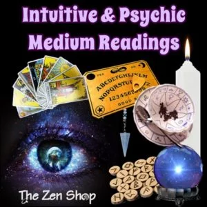 Psychic medium readings, tarot cards, spirit board, and pendulum at The Zen Shop Oshawa