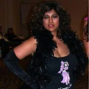 Zahra Hariri dressed in dance costume