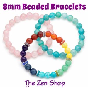 8mm Gemstone Elastic Stretch Bracelets